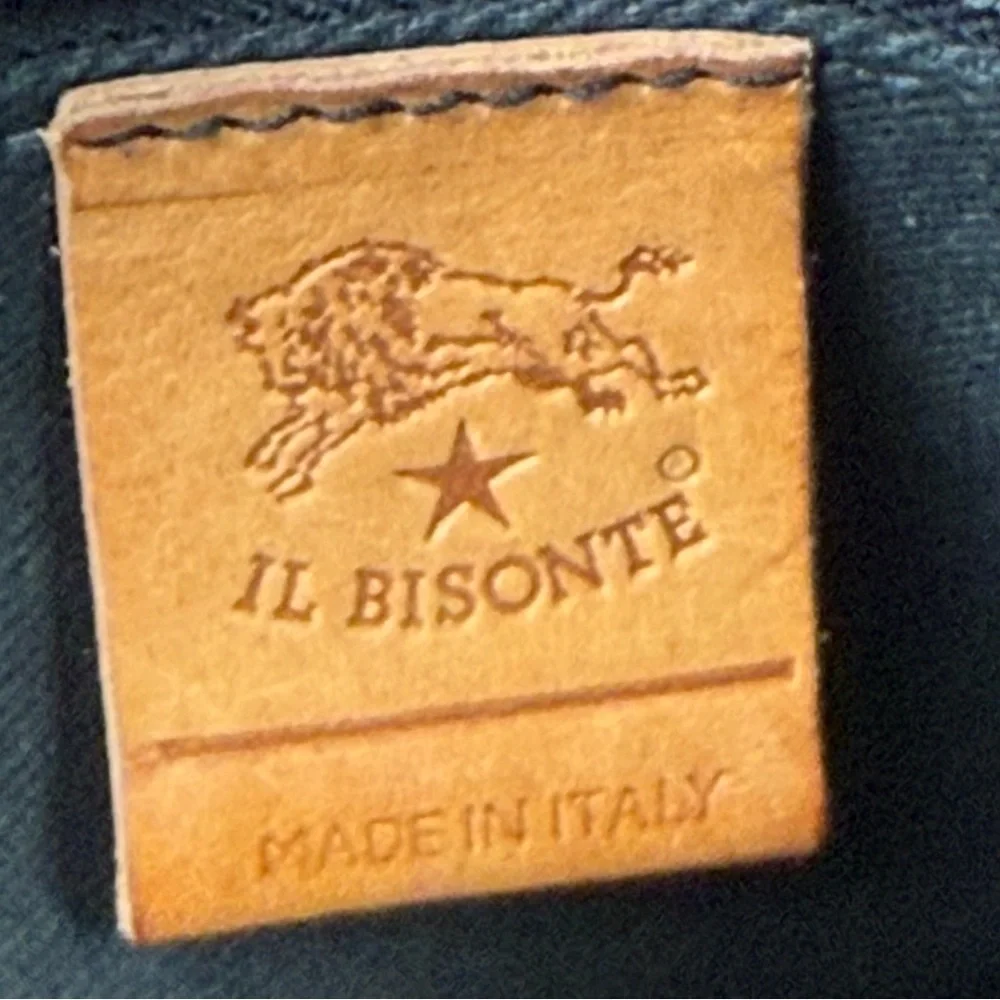 IL Bisonte Crossbody Saddle Bag Black Italian Leather‎ Handbag Purse Made Italy